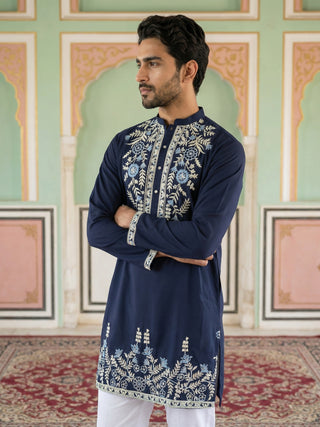 Men Japanese Fabric Embroidered Kurta Set