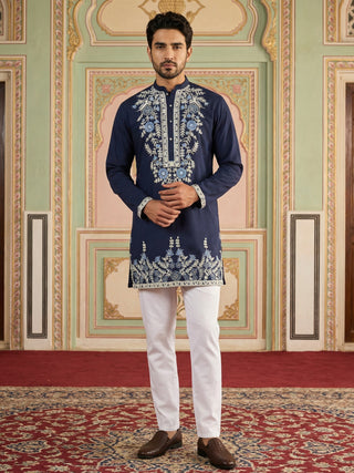 Men Japanese Fabric Embroidered Kurta Set