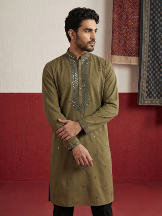 Japanese Fabric & Mirror Work Kurta Set