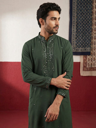 Japanese Fabric & Mirror Work Kurta Set