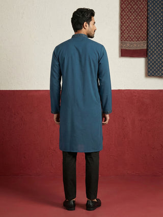 Japanese Fabric & Mirror Work Kurta Set