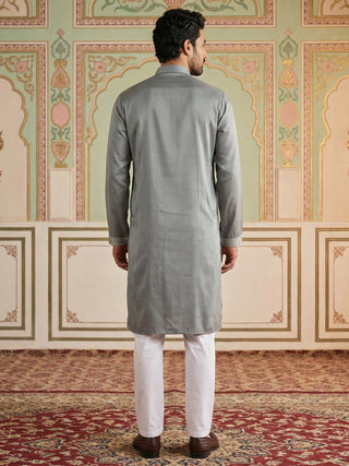 Modern Ethnic Silk Blend Kurta Pyjama Set