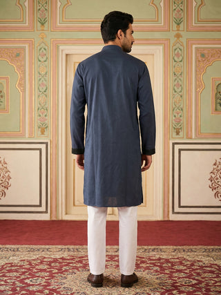 Modern Ethnic Silk Blend Kurta Pyjama Set