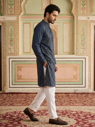 Modern Ethnic Silk Blend Kurta Pyjama Set