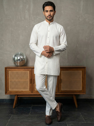 Men’s Traditional Silk Blend Kurta Set