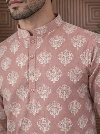Men’s Cotton Blend Ethnic Printed Kurta Set