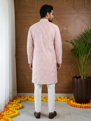 Men’s Cotton Blend Ethnic Printed Kurta Set