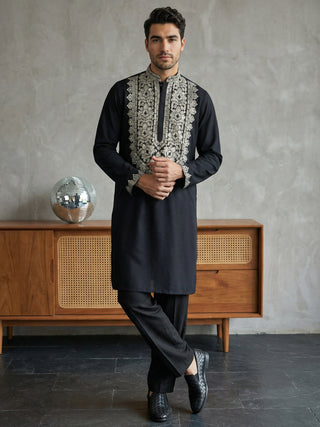 Ethnic Wear Cotton Blend Embroidered Kurta Set