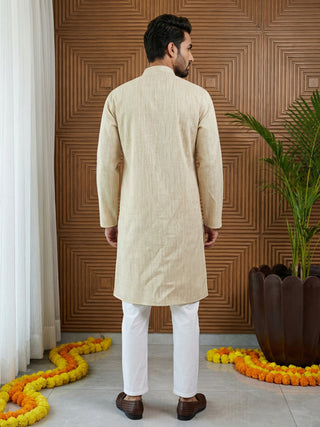 Woven Design Kurta Pyjama Set for Men
