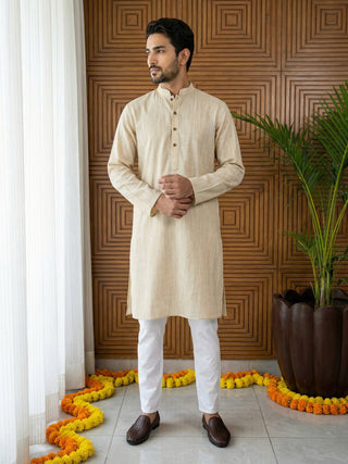 Woven Design Kurta Pyjama Set for Men