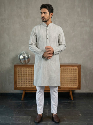 Woven Design Kurta Pyjama Set for Men