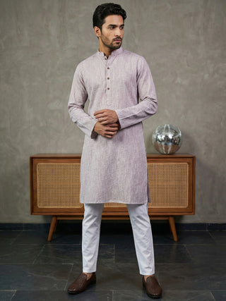 Woven Design Kurta Pyjama Set for Men
