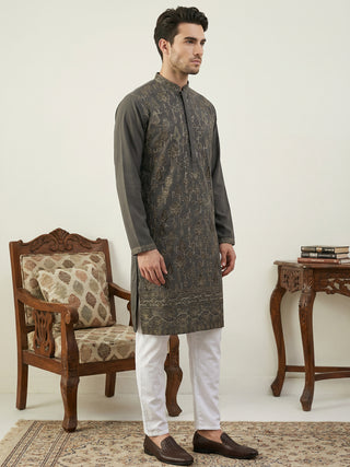 Japanese Embroidery Traditional Kurta Set