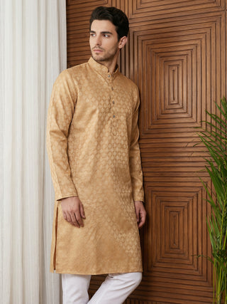 Woven Design Cotton Jacquard Kurta Set