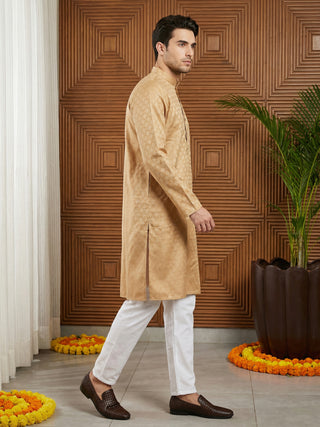 Woven Design Cotton Jacquard Kurta Set