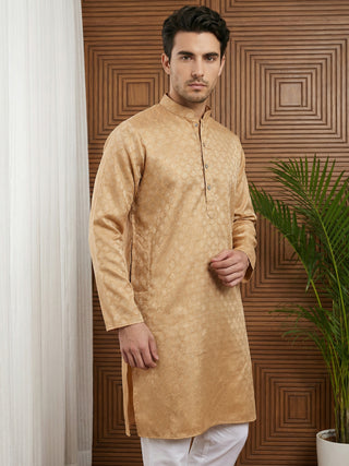 Woven Design Cotton Jacquard Kurta Set