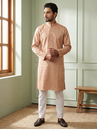 Woven Design Cotton Jacquard Kurta Set