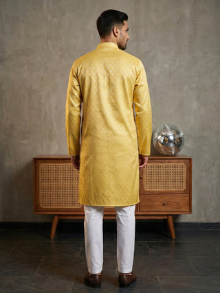 Woven Design Cotton Jacquard Kurta Set