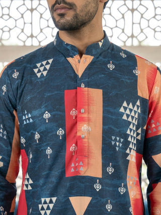 Geometric Printed Kurta Pyjama Set