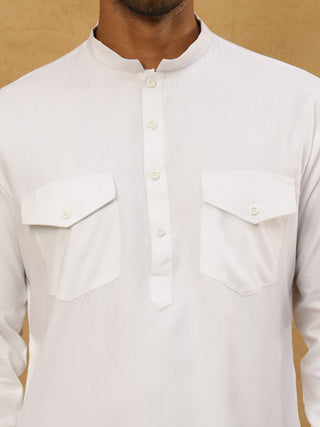 Men’s Ethnic Viscose Rayon Kurta Set with Front Placket