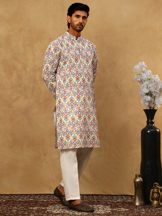 Men’s Printed & Embroidered Kurta Set