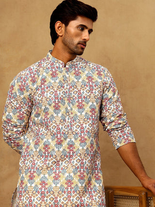 Men’s Printed & Embroidered Kurta Set
