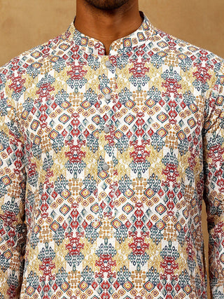 Men’s Printed & Embroidered Kurta Set