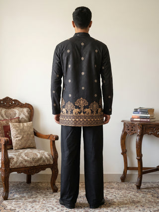 Premium Printed & Thread Work Kurta with Korean Pants