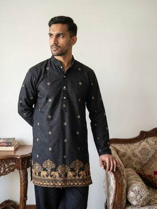 Premium Printed & Thread Work Kurta with Korean Pants