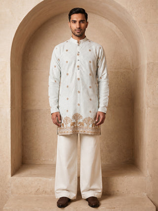Premium Printed & Thread Work Kurta with Korean Pants