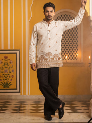 Premium Printed & Thread Work Kurta with Korean Pants