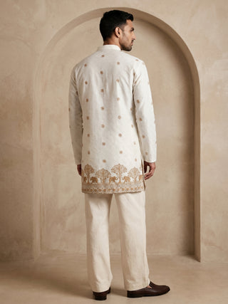 Premium Printed & Thread Work Kurta with Korean Pants
