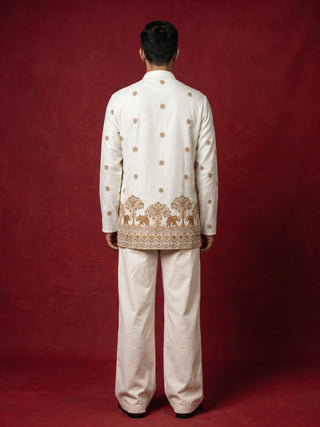 Premium Printed & Thread Work Kurta with Korean Pants