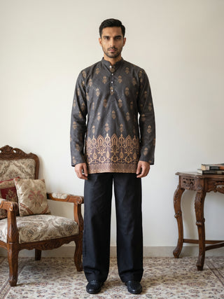 Premium Printed & Thread Work Kurta with Korean Pants