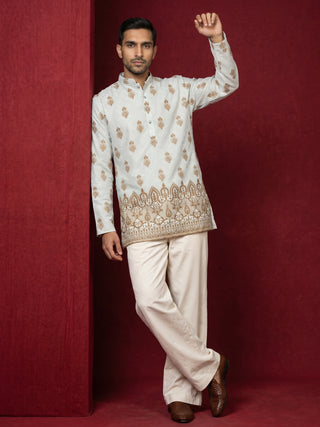 Premium Printed & Thread Work Kurta with Korean Pants