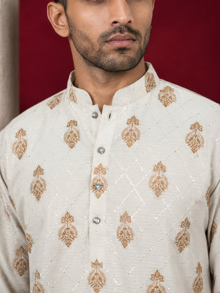 Premium Printed & Thread Work Kurta with Korean Pants