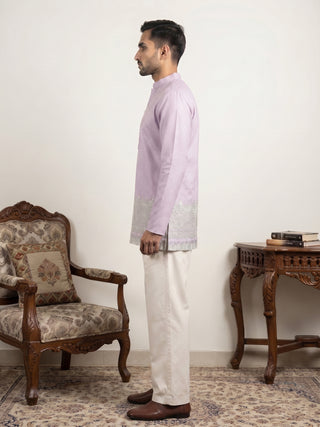 Men's Ethnic Printed & Thread Work Kurta with Korean Pants
