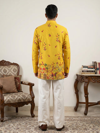 Premium Cotton Blend Printed Ethnic Kurta with Korean Pants