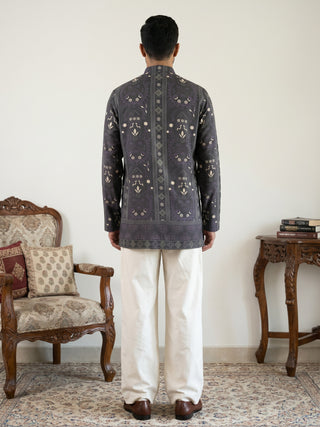 Cotton Blend Ethnic Printed Kurta with Korean Pants