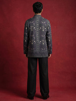 Cotton Blend Ethnic Printed Kurta with Korean Pants