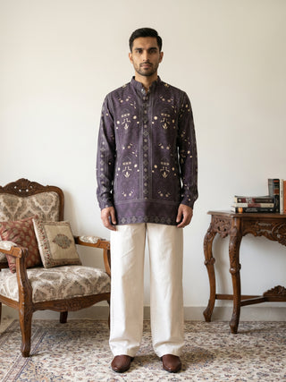 Cotton Blend Ethnic Printed Kurta with Korean Pants