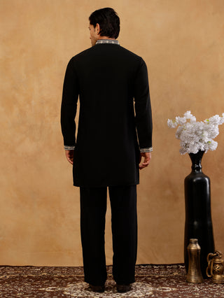 Japanese Fabric Embroidered Kurta with Korean Pant Set