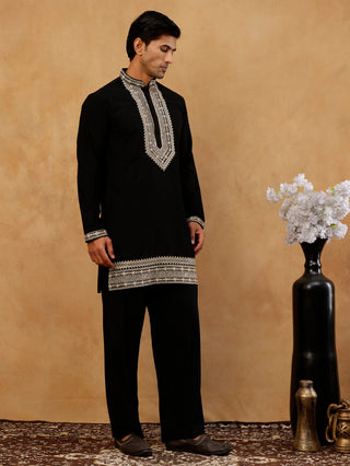 Japanese Fabric Embroidered Kurta with Korean Pant Set