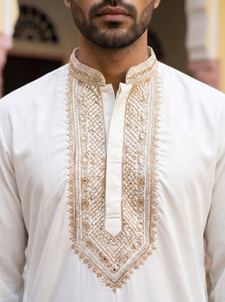 Japanese Fabric Embroidered Kurta with Korean Pant Set