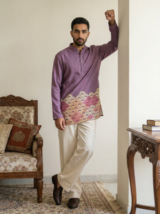 Geometric Printed Kurta with Korean Pant Set