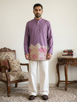 Geometric Printed Kurta with Korean Pant Set