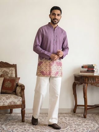 Geometric Printed Kurta with Korean Pant Set