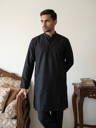 Classic Silk Blend Kurta Pyjama Set for Men