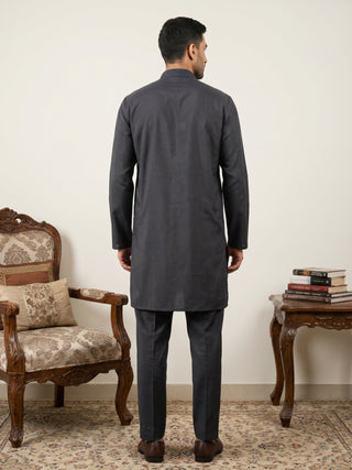 Classic Silk Blend Kurta Pyjama Set for Men