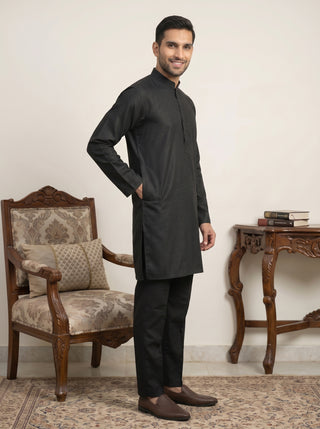 Classic Silk Blend Kurta Pyjama Set for Men